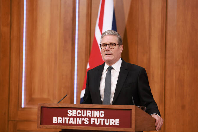 Press conference on migration, in London