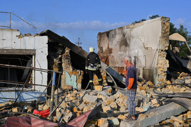 Two killed in Russian strike