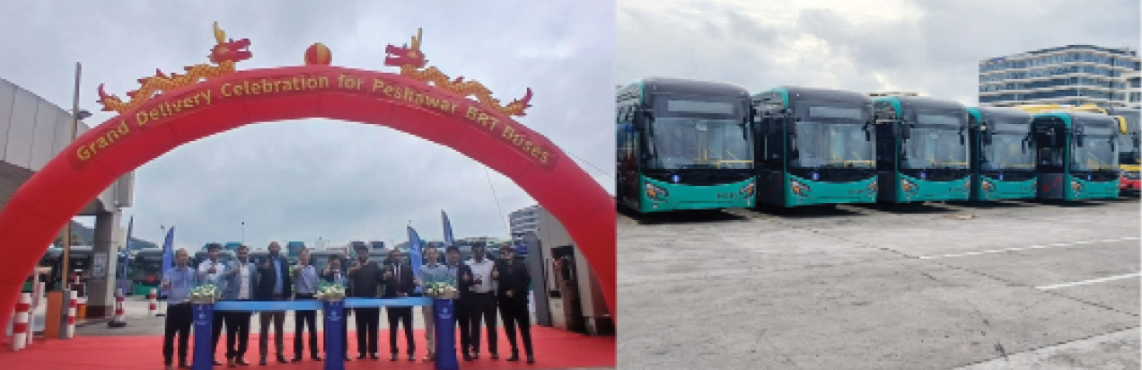 Peshawar BRT buses arriving for fleet integration
