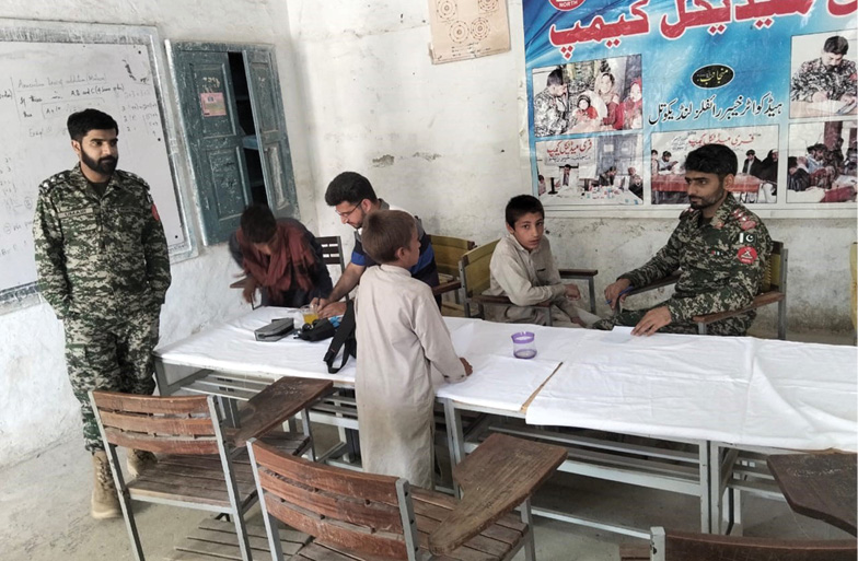 Security forces organize free medical camp in Shalman