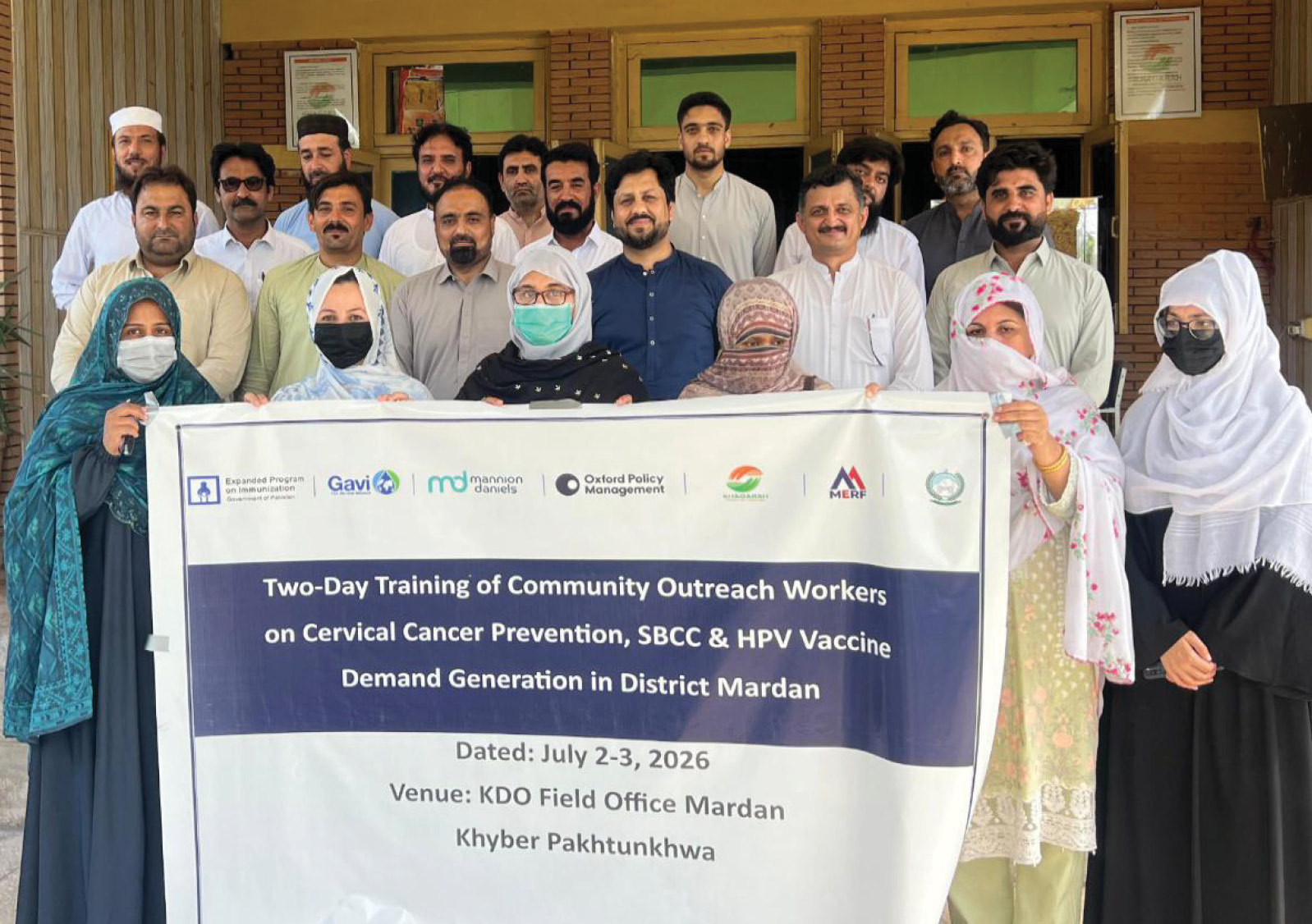 KDO Trains community outreach workers to support HPV vaccination campaign in Mardan
