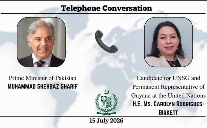 PM Shehbaz holds productive telephone conversation with candidate for UNSG Carolyn Birkett