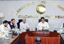 KP education minister reviews PTC guidelines, funds tracking