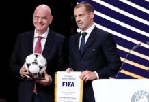 Uefa’s Ceferin rules out running for Fifa presidency; Infantino makes pitch to poorer associations