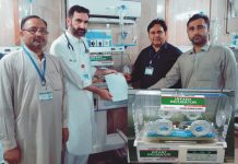 MRDO and Muslim Charity UK donates three incubators for Swat Hospital